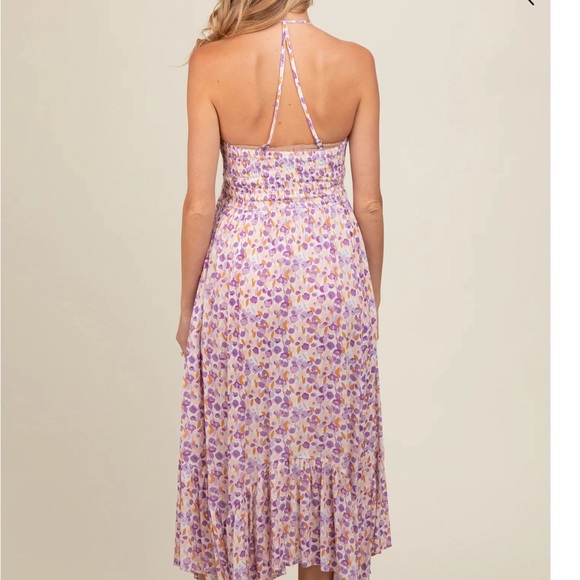 Pinkblush floral maternity dress with pockets - Picture 4 of 5